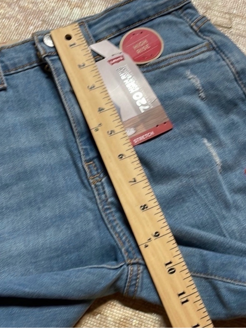 Levi’s girls high-rise super skinny distressed look jeans. Size 14. - Picture 7 of 10